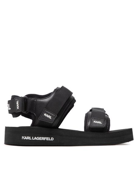 KARL LAGERFELD Sandały KL70510 Czarny. Czarne sandały męskie KARL LAGERFELD, bez wzorów, z materiału, bez zapięcia. Za 400.99 zł.