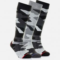 Skarpety Męskie Zimowe Narciarskie Zestaw 3 sztuk SURFANIC Pro Tech Camo. Czarne skarpety męskie Surfanic, bez wzorów. Za 109.99 zł.