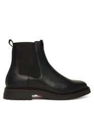 Tommy Hilfiger Sztyblety Comfort Lwt FM0FM05591 Czarny. Czarne botki męskie Tommy Hilfiger, bez wzorów, ze skóry, bez obcasa, bez zapięcia. Za 559.99 zł.