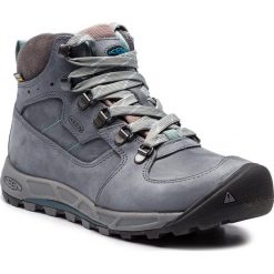 Trekkingi KEEN - Westward Mid Leather Wp 1020157 Turbulence/Stormy Weather. Niebieskie obuwie trekkingowe damskie Keen, z materiału, bez zapięcia. W wyprzedaży za 389.00 zł.