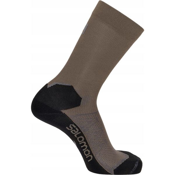 Skarpety sportowe Salomon Speedcross Crew Trail Run, wysokie. Zielone skarpetki damskie Salomon, bez wzorów. Za 79.00 zł.