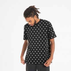 Koszulka z krótkim rękawem do tańca urban dance unisex Starever. Czarne bluzki damskie STAREVER, m, bez wzorów, z bawełny, eleganckie, bez kołnierzyka, bez ramiączek. W wyprzedaży za 49.99 zł.