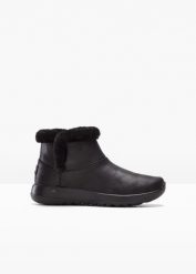 Kozaki Skechers. Czarne kozaki damskie bonprix, na zimę, bez wzorów, bez obcasa, bez zapięcia. Za 299.99 zł.