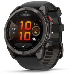 Zegarek Garmin Fenix 8, 51mm AMOLED czarny. Czarne zegarki sportowe Garmin, bez wzorów. Za 5,735.99 zł.
