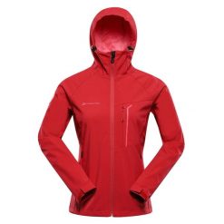 Kurtka softshell damska Alpine Pro Esprita. Czerwone kurtki sportowe damskie Alpine Pro, l, bez wzorów, z softshellu, bez ramiączek, bez kaptura, trekkingowe. W wyprzedaży za 299.00 zł.