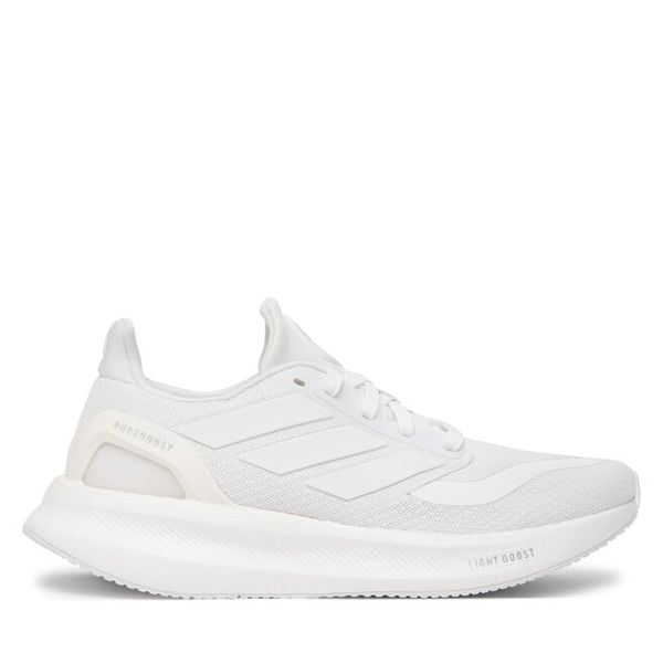Buty do biegania adidas. Białe obuwie sportowe damskie Adidas, bez wzorów, bez zapięcia, do biegania. Za 369.99 zł.