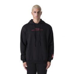 Bluza męska Everlast Streetwear Hoodie. Czarne bluzy męskie EVERLAST, m, bez wzorów, bez kaptura, na fitness i siłownię. Za 179.99 zł.