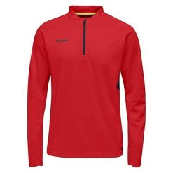 Bluza Hummel Tech Move Czerwona 2XL dla Mężczyzn. Szare bluzy sportowe męskie Hummel, m, bez wzorów, z elastanu, z kapturem, do piłki nożnej. Za 201.99 zł.