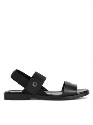 Lasocki Sandały EST-HELENA-02 Czarny. Czarne sandały damskie Lasocki, bez wzorów, z materiału, bez obcasa, na płaskiej podeszwie, bez zapięcia. Za 83.99 zł.