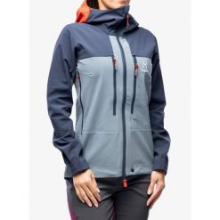 Kurtka softshell damska Haglofs Roc Sight Softshell Jacket. Szare kurtki sportowe damskie Haglöfs, bez wzorów, z softshellu, bez ramiączek, bez kaptura, trekkingowe. Za 953.99 zł.