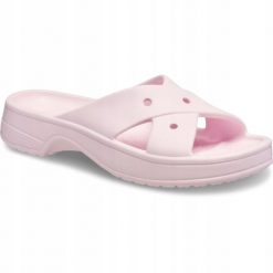 Sandały Damskie Crocs Classic Z Paskiem Krzyżowym Damskie. Czerwone sandały damskie Crocs, bez wzorów, z materiału, bez obcasa, bez zapięcia. Za 159.99 zł.