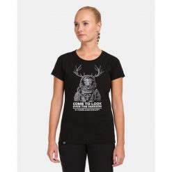 T-shirt damski Kilpi LTD CALYPSO-W. Czarne t-shirty damskie Kilpi, l, bez wzorów, z nylonu, sportowe, bez kołnierzyka, bez ramiączek. Za 138.03 zł.