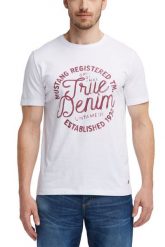 MUSTANG T SHIRT WORDING TEE GENERAL WHITE 1006388 2045. Białe t-shirty męskie Mustang, xxl, bez wzorów, bez kołnierzyka, bez ramiączek. Za 69.99 zł.