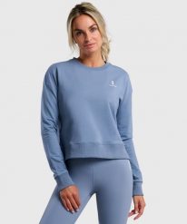 Bluza sportowa damska ekologiczna. Szare bluzy damskie NORDICDOTS, l, bez wzorów, z bawełny, klasyczne, bez ramiączek, bez kaptura. Za 275.00 zł.
