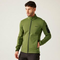 Kurtka z kapturem softshell z zamkiem Regatta Aldean. Zielone kurtki męskie Regatta, m, bez wzorów, z materiału, bez kaptura. Za 80.00 zł.