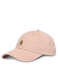 Tommy Hilfiger Czapka z daszkiem Th Elevated Chic Cap AW0AW17631 Różowy. Czerwone czapki damskie Tommy Hilfiger, bez wzorów, z bawełny. Za 209.99 zł.