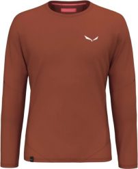 Bluza bez kaptura Salewa Pedroc Dry L/S Tee - bombay brown. Brązowe bluzy męskie Salewa, l, bez wzorów, bez ramiączek, bez kaptura. Za 438.56 zł.