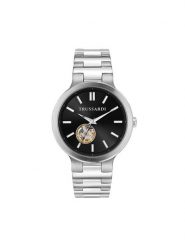 Trussardi Zegarek R2423164001 Czarny. Czarne, analogowe zegarki męskie TRUSSARDI, bez wzorów. Za 929.99 zł.
