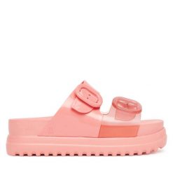 Klapki Melissa. Pomarańczowe klapki damskie Melissa, bez wzorów, bez obcasa, bez zapięcia. Za 249.99 zł.