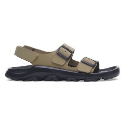 Sandały Birkenstock Mogami Terra 1029775 zielone. Zielone sandały męskie bez wzorów, z materiału, bez zapięcia. Za 698.00 zł.