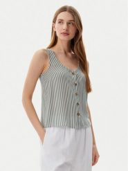 Vero Moda Top Bumpy 10325830 Zielony Standard Fit. Zielone topy damskie Vero Moda, m, bez wzorów, z wiskozy, bez kołnierzyka, bez ramiączek. Za 99.99 zł.