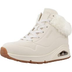 Buty SKECHERS UNO-FALL AIR Biały. Brązowe buty zimowe męskie Skechers, bez wzorów, z materiału, bez obcasa, bez zapięcia. Za 249.99 zł.