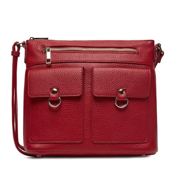 Torebka Lasocki. Czerwone listonoszki damskie Lasocki, bez wzorów, bez dodatków. Za 139.99 zł.