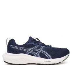 Buty do biegania Asics. Niebieskie obuwie sportowe damskie Asics, bez wzorów, bez zapięcia, do biegania. Za 319.99 zł.