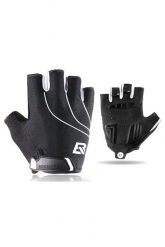 Rękawiczki rowerowe FF Line S107-1. Czarne rękawiczki męskie ROCKBROS, bez wzorów, z mikrofibry. Za 69.99 zł.