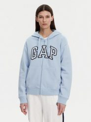 Gap Bluza 678782-05 Błękitny Regular Fit. Niebieskie bluzy damskie GAP, xs, bez wzorów, z bawełny, bez ramiączek, bez kaptura. Za 149.99 zł.