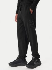 EA7 Emporio Armani Spodnie dresowe 7M001492 AF17787 UC001 Czarny Regular Fit. Czarne spodnie sportowe męskie EA7 Emporio Armani, m, bez wzorów, z bawełny. Za 559.99 zł.