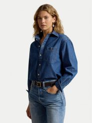 Polo Ralph Lauren Koszula jeansowa 211B17146001 Niebieski Regular Fit. Niebieskie koszule damskie Polo Ralph Lauren, xl, bez wzorów, z bawełny, bez kołnierzyka, bez ramiączek. Za 1,199.00 zł.