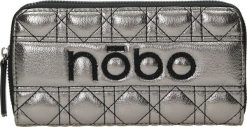 Nobo Portfel Damski Nobo Połyskujący Pikowany Srebrny. Szare portfele damskie NOBO. Za 101.50 zł.