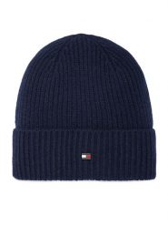Tommy Hilfiger Czapka Th Flag AM0AM14535 Granatowy. Niebieskie czapki damskie Tommy Hilfiger, na zimę, bez wzorów, z kaszmiru. Za 369.99 zł.