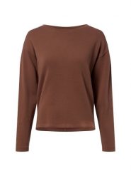 S.Oliver Bluza Kobiety Bawełna brązowy, 38. Brązowe bluzy damskie S.Oliver, s, bez wzorów, z bawełny, bez ramiączek, bez kaptura. Za 139.95 zł.