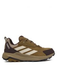 Adidas Trekkingi Terrex Anylander Leather Hiking KJ5210 Brązowy. Brązowe buty zimowe męskie Adidas, bez wzorów, ze skóry, bez obcasa, bez zapięcia. Za 399.99 zł.