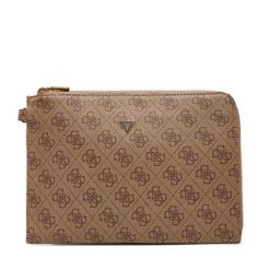 Saszetka Guess. Brązowe saszetki i nerki męskie Guess, z aplikacjami. Za 219.99 zł.