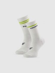 4F Skarpetki długie (2-pack) męskie - białe 43-46. Białe skarpety męskie 4F, bez wzorów, z bawełny. Za 49.99 zł.
