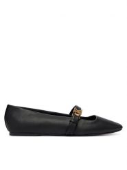 Calvin Klein Baleriny Squared Ballerina Mj Lth Mg Hdw HW0HW03430 Czarny. Czarne balerinki damskie Calvin Klein, bez wzorów, ze skóry, bez obcasa, bez zapięcia. Za 489.99 zł.