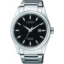 ZEGAREK CITIZEN Titanium BM7360-82E. Czarne zegarki męskie CITIZEN, bez wzorów, ze stali. Za 980.00 zł.