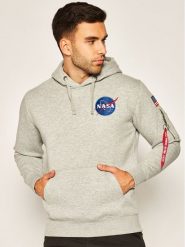 Alpha Industries Bluza Space Shuttle 178317 Szary Regular Fit. Szare bluzy męskie Alpha Industries, l, bez wzorów, z bawełny, bez ramiączek, bez kaptura. Za 229.99 zł.