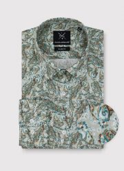 PAKO LORENTE – Koszula męska wzór paisley. Koszule męskie Pako Lorente, m, bez wzorów, z bawełny, bez kołnierzyka, bez ramiączek. Za 149.99 zł.