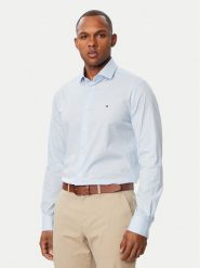 Tommy Hilfiger Koszula MW0MW44710 Niebieski jasny Slim Fit. Niebieskie koszule męskie Tommy Hilfiger, m, bez wzorów, z bawełny, biznesowe, bez kołnierzyka, bez ramiączek. Za 329.99 zł.