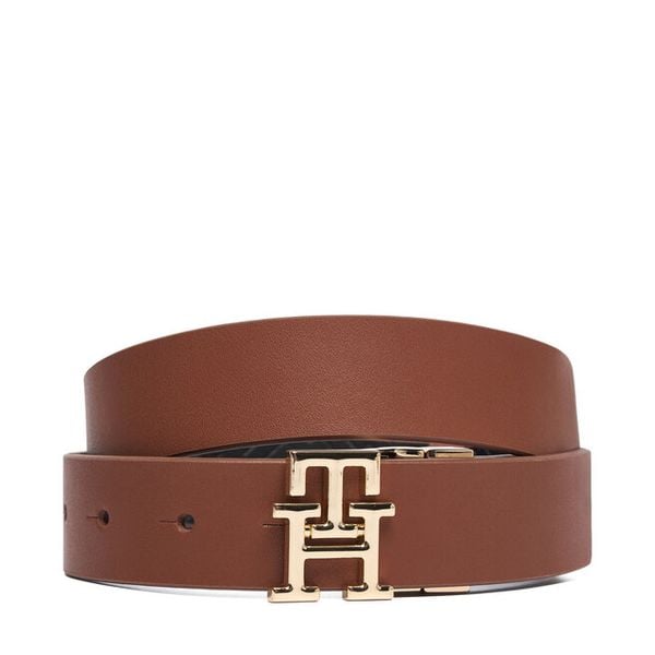 Pasek Tommy Hilfiger. Brązowe paski damskie Tommy Hilfiger, bez wzorów. Za 309.99 zł.