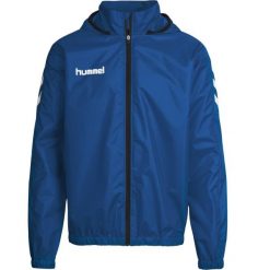 Kurtka ortalionowa sportowa dla dorosłych Hummel Core Spray Jacket. Niebieskie kurtki sportowe damskie Hummel, xl, bez wzorów, bez ramiączek, bez kaptura, do piłki ręcznej. Za 130.00 zł.
