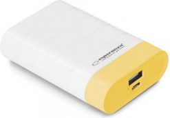 Powerbank Esperanza Graviton 4800mAh Biało-żółty. Białe powerbanki Esperanza. Za 28.46 zł.