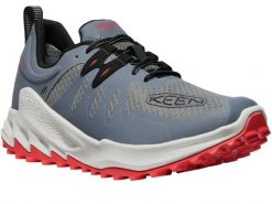 Keen Zionic WP M męskie buty outdoor niskie steel grey/poppy red. Czerwone trekkingi męskie 909, z meshu, bez zapięcia. Za 563.99 zł.