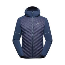 Kurtka z kapturem La Sportiva Koro. Niebieskie kurtki męskie La Sportiva, na zimę, s, bez wzorów, z elastanu, z kapturem, do biegania, primaloft. Za 615.50 zł.