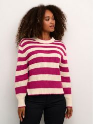 Cream Sweter Crmuka Knitted 10611880 Różowy Straight Fit. Czerwone swetry nierozpinane damskie Cream, xl, bez wzorów, z bawełny, bez kołnierzyka, bez ramiączek. W wyprzedaży za 69.99 zł.