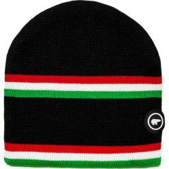 Czapka EISBAR NOXINO. Czarne czapki damskie Eisbar, z aplikacjami, ze skóry. W wyprzedaży za 160.00 zł.